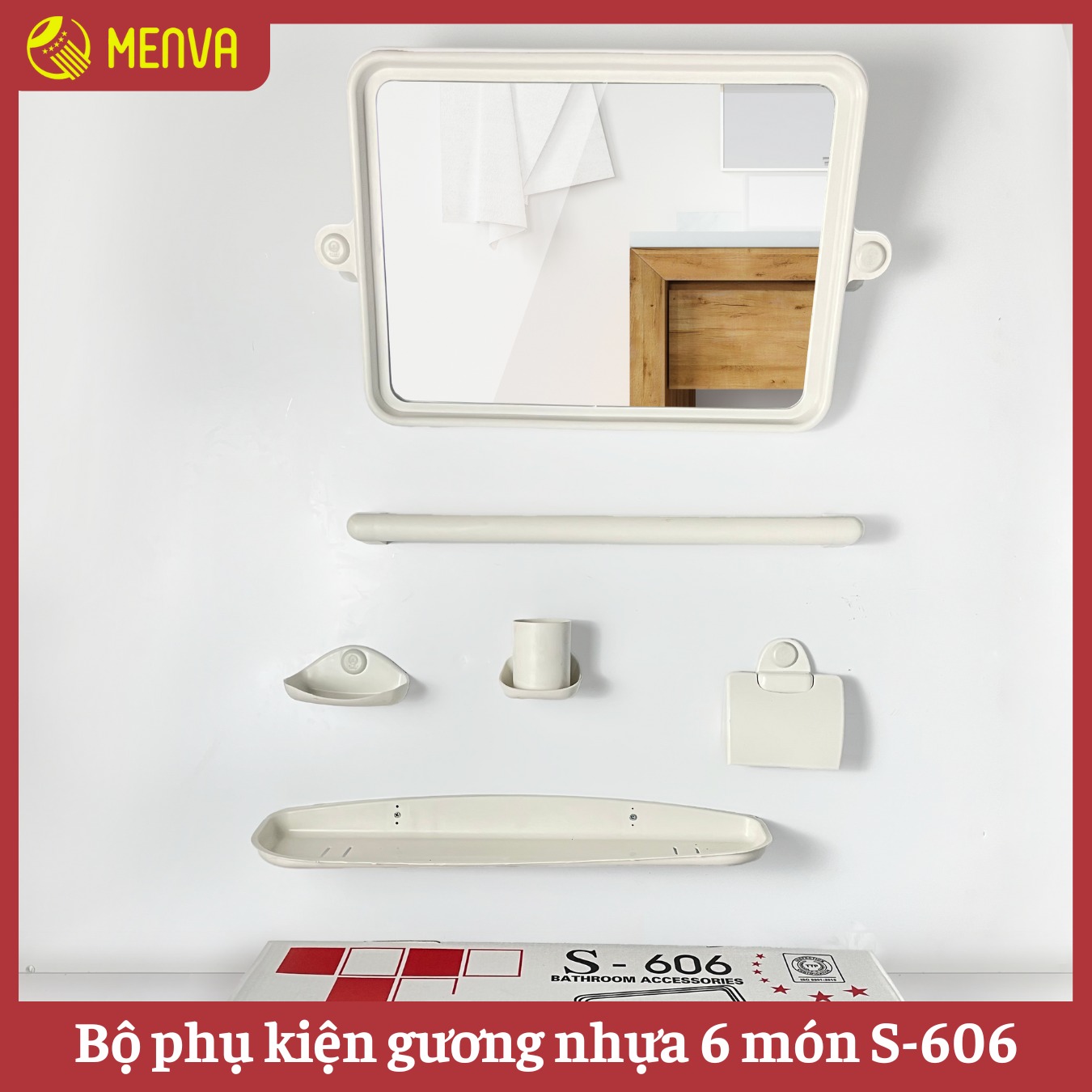 Bộ phụ kiện gương nhựa 6 món S606