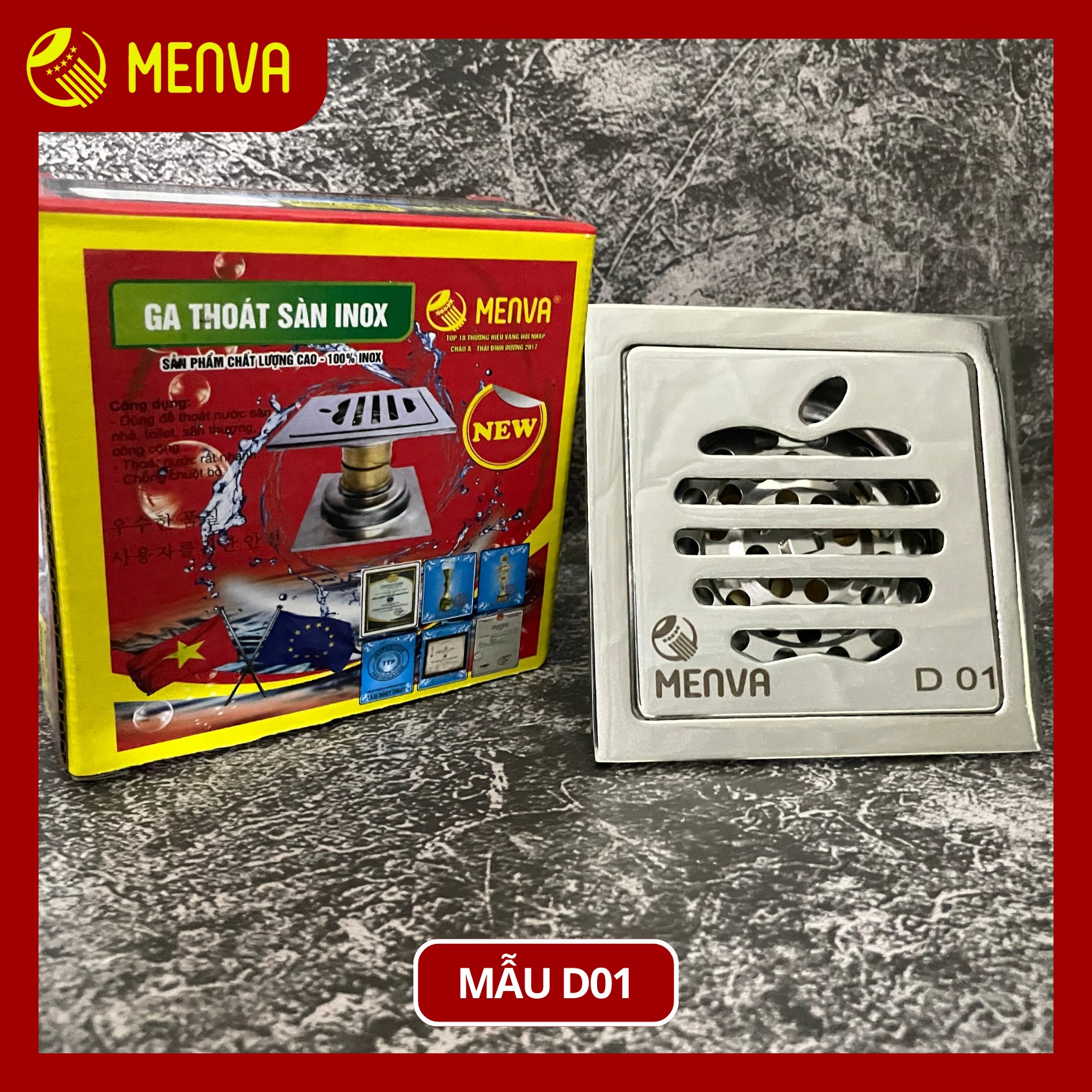 Ga thoát sàn Menva D01