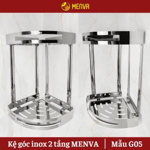 Kệ góc inox 2 tầng Menva mẫu G05